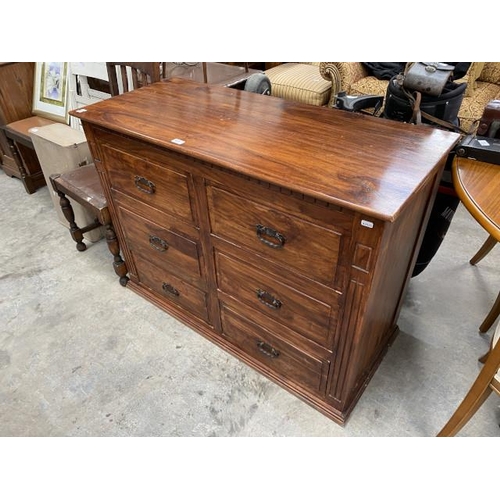 190 - Sheesham wood chest of drawers 86H 115W 50D