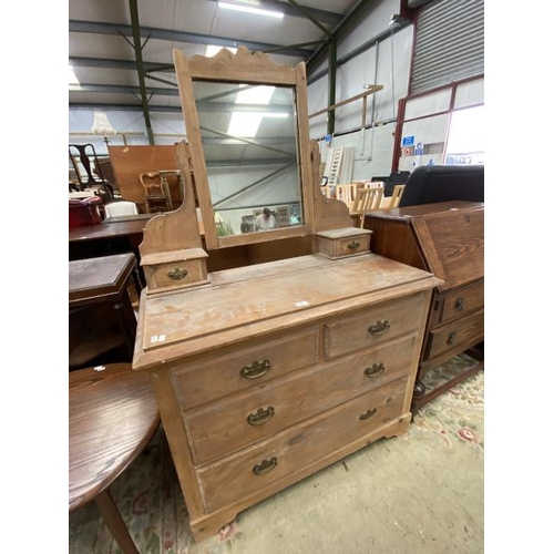 194 - Edwardian satinwood dressing chest 160H 101W 50D