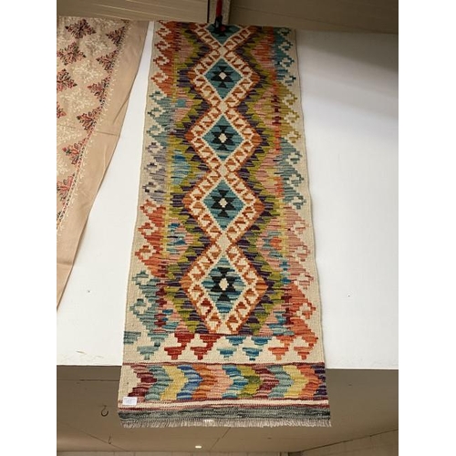 27 - Chobi Kilim runner 200 x 60cm