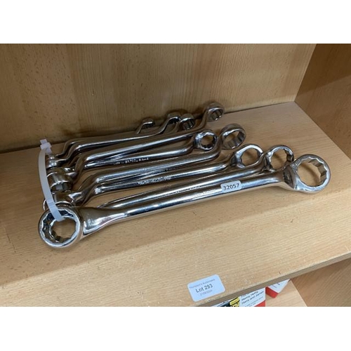 9 Britool 42 Series AF double ring spanner’s 1/2” - 1 7/16” (all different)