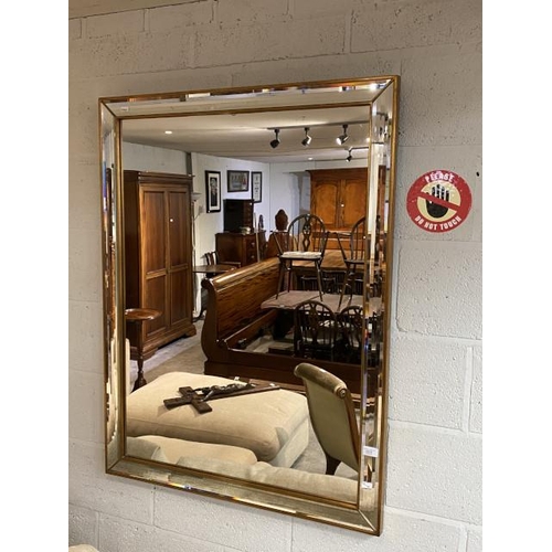 31 - Contemporary wall mirror with gilt detailing 115 x 86cm