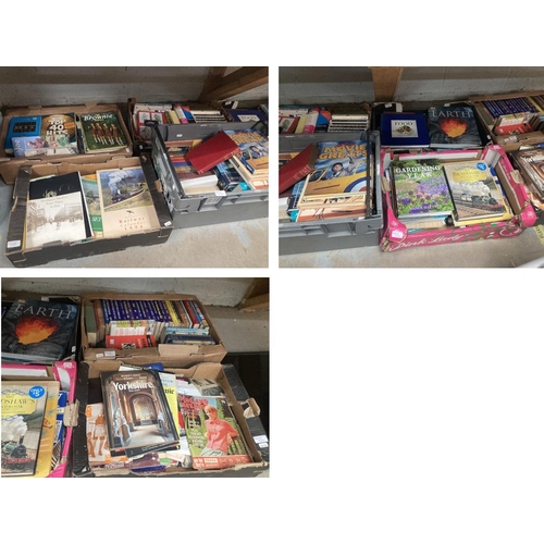 444 - 8 boxes of ephemera including books, magazines, vintage calendars etc