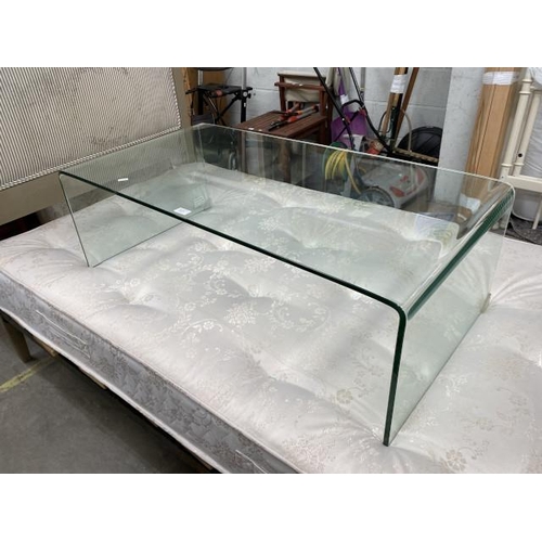 51 - Habitat tempered glass coffee table 35H 110W 55D