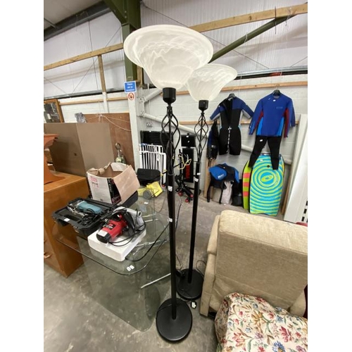 55 - 2 contemporary standard lamps 180H