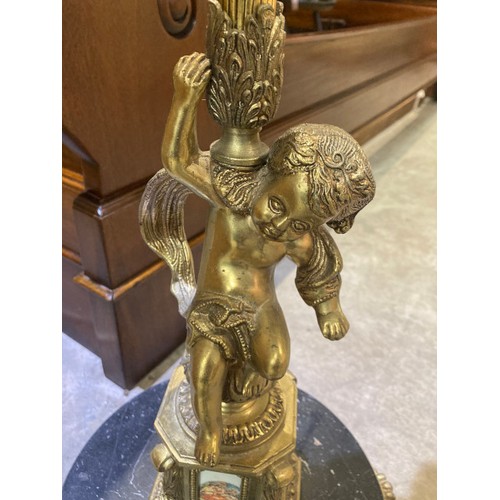 43 - 20th century brass Putti standard lamp 150H