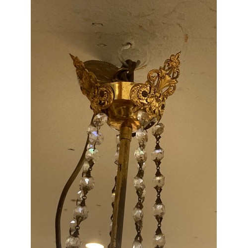 74 - Art Nouveau gilt ceiling lamp