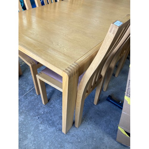 177 - Ercol ‘Bosco’ oak dining table 74H 175W 90D and 6 chairs