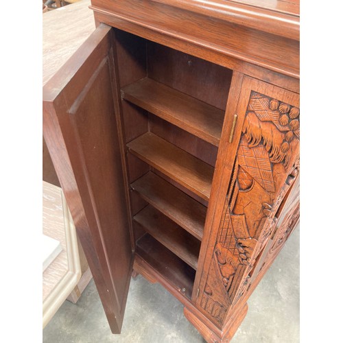 181 - Oriental camphor wood cocktail cabinet 106H 92W 46D