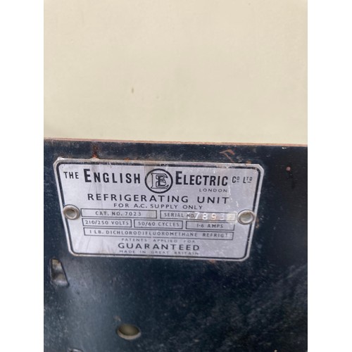 191 - The English Electric Co Ltd vintage fridge 146H 73W 55D (in working order)