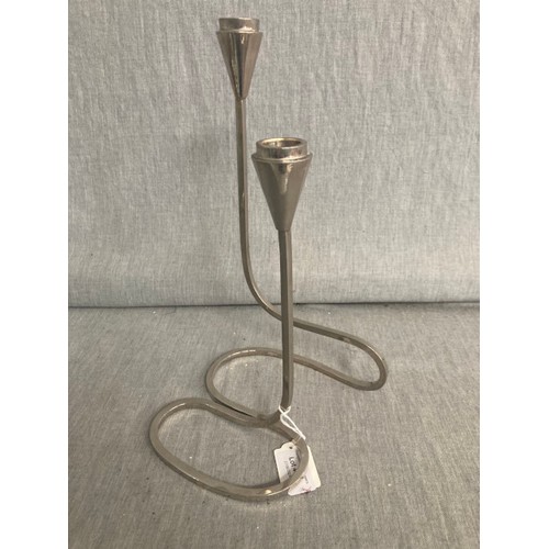 422 - Modernist table centre piece candelabra, 30cm high