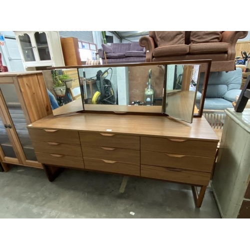 19 - Europa Furniture teak/Formica dressing table 116H 150W 45D