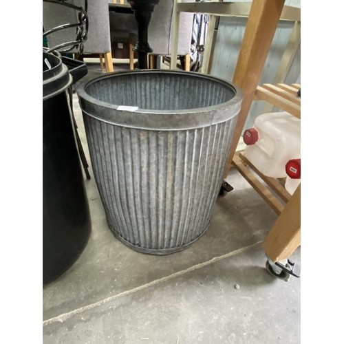 191 - Galvanised Dolly tub (new) 55H 44cm diameter