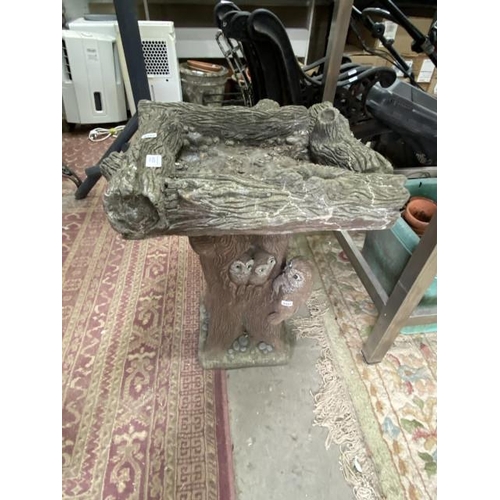 222 - Stone effect decorative bird bath