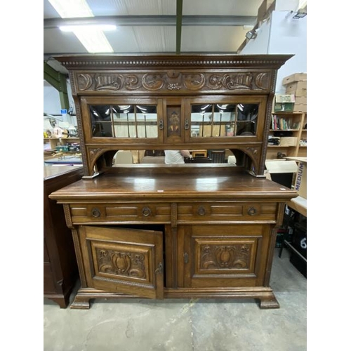 Edwardian oak Arts & Crafts dresser 188H 162W 59D