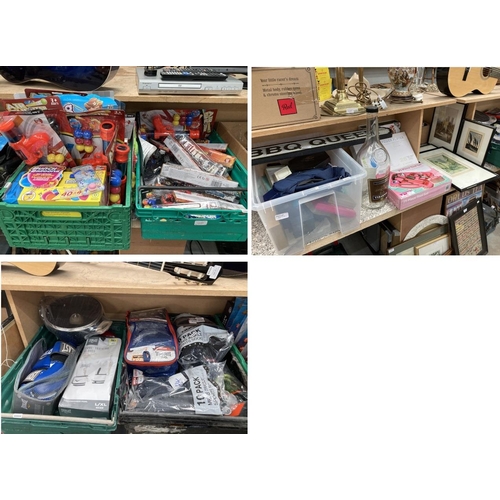 474 - Qty of mixed ex shop stock, children's toys, boxing gloves etc., empty jewellery boxes, BBQ Queen si... 