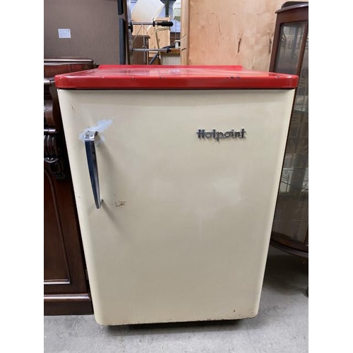 51 - Vintage/retro ‘Hotpoint’ fridge with freezer compartment 92H 62W 59D (sold as seen)