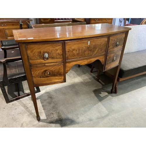 74 - 19th century mahogany bow fronted sideboard (handle inside drawer) 94H 118W 51D