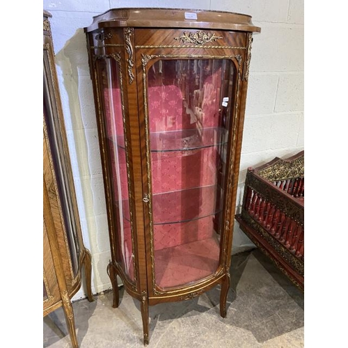 83 - French mahogany ‘Vitrine’ with gilt detailing 143H 67W 35D