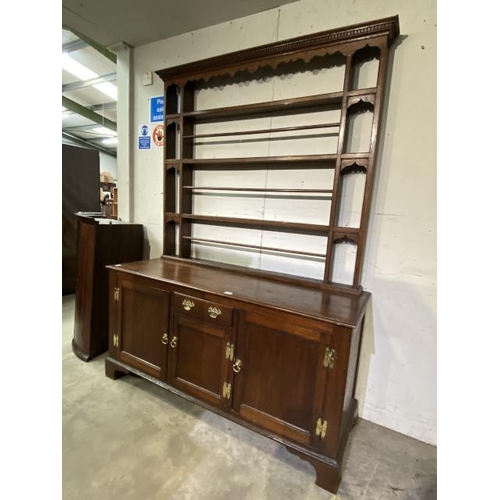 92 - Georgian oak dresser 203H 150W 56D