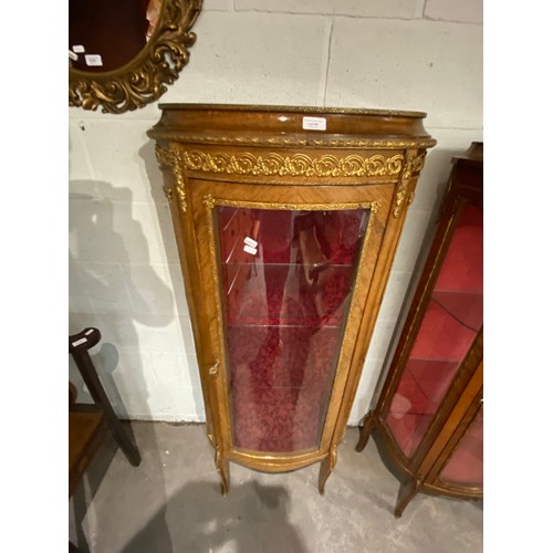 84 - French walnut ‘Vitrine’ with gilt detailing 147H 62W 35D