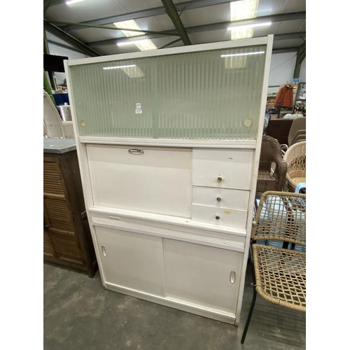 94 - Hygena mid century kitchen larder unit 170H 106W 42D