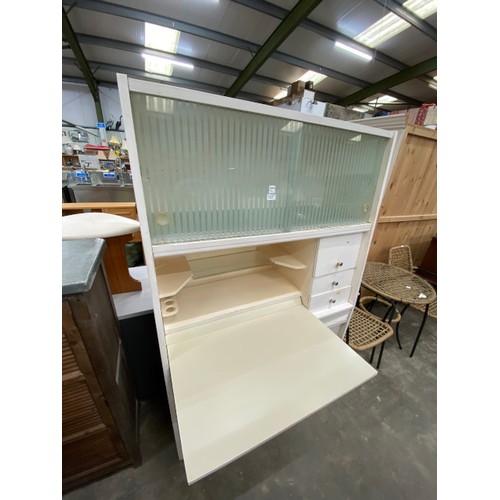 94 - Hygena mid century kitchen larder unit 170H 106W 42D