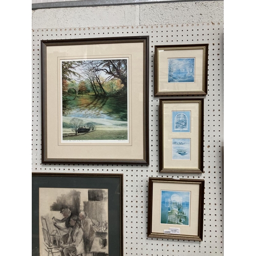 386 - 4 framed Neil Simone prints inc. 