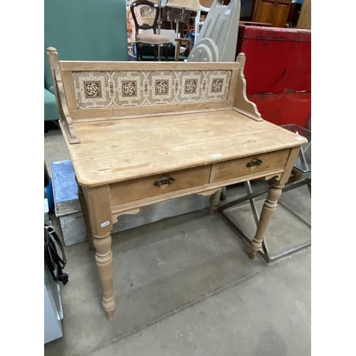 108 - Victorian pine washstand 102H 92W 52D