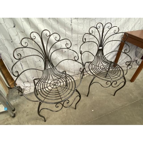 151 - 2 Dutch metal garden chairs (new) 70W