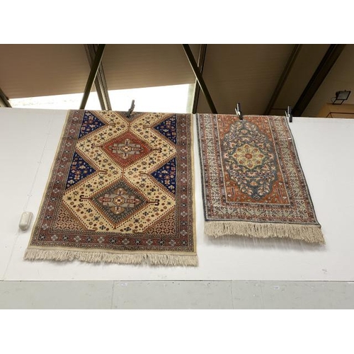 206 - 2 Persian style rugs 140 x 90cm & 185 x 118cm