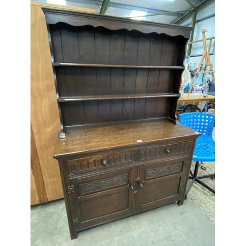 211 - Carved oak dresser 174H 122W 43D