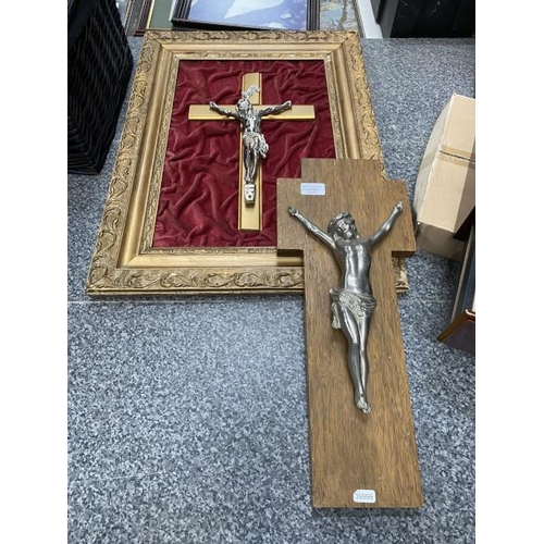 252 - Two Crucifix's 48x65cm & 50x13cm