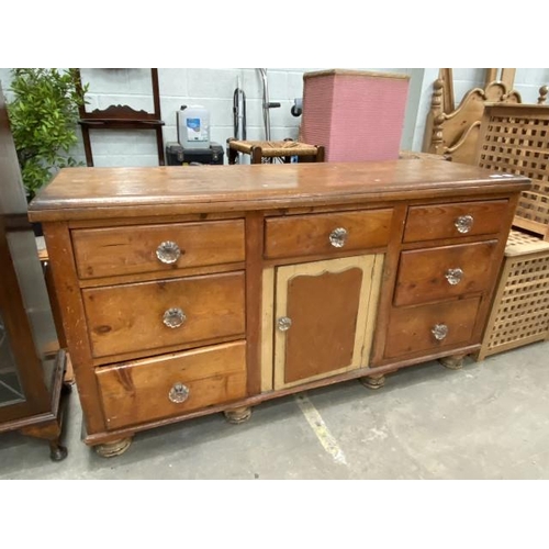 27 - 19th century pine dresser base 77H 146W 46D