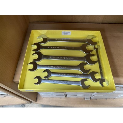 284 - 7 Britool 2JM Series metric open end spanners 12mm-26mm