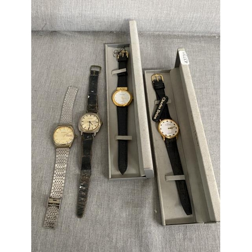 307 - 2 cased Charles Delon watches inc. Ocean Star, Ruhla antimagnetic watch & a Sundial day/ date watch ... 