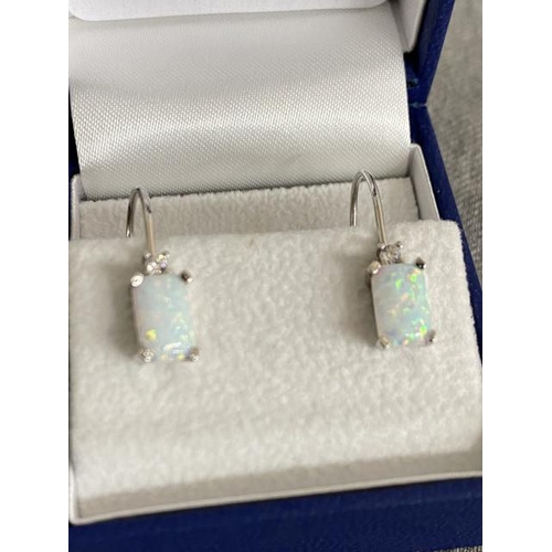 314 - 925 silver opal set earrings