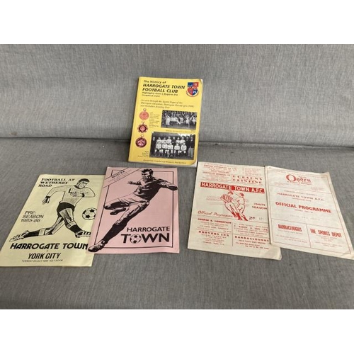 355 - The History Of Harrogate Town Football Club with 4 programmes, 2 early 1963 & 1969