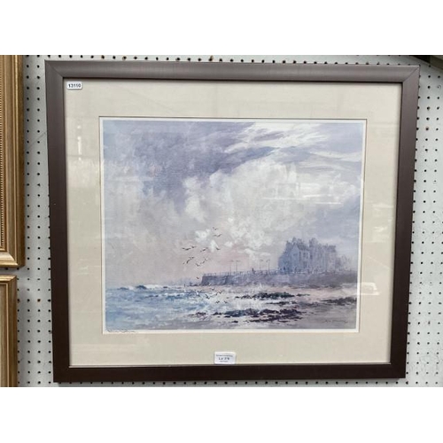 378 - Framed pencil signed Robert Leslie Howey limited edition 23/350 coastal scene print 65x57cm