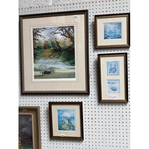 386 - 4 framed Neil Simone prints inc. 