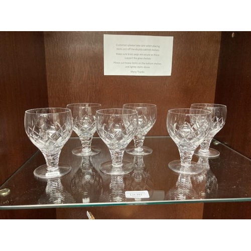 393 - Set of 6 Stuart 'Beau' crystal glasses