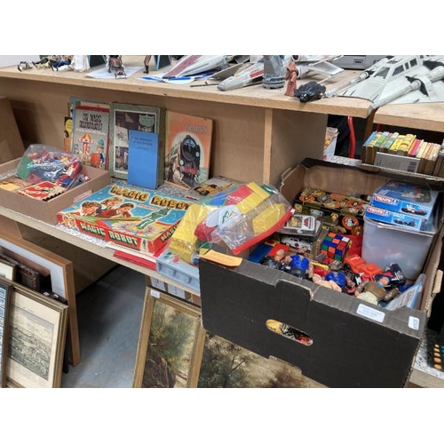 428 - Collection of Lego, play worn vehicles inc. Corgi, Matchbox etc., A-Team figures, books inc. The Mag... 