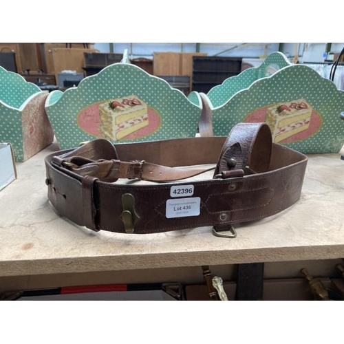 436 - Sam Brown military leather belt