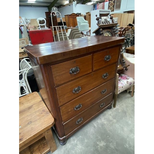 46 - Victorian mahogany chest of drawers 107H 96W 45D