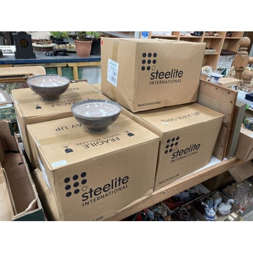 473 - 5 boxes of Steelite ‘Aurora’ Revolution granite tulip bowls (17.5cm diameter) 12 per box (NEW)