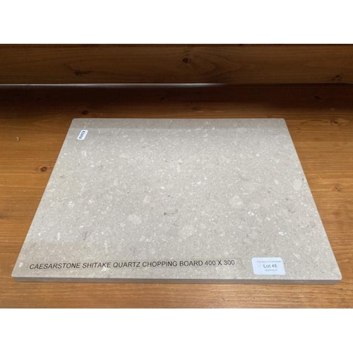 48 - Caesarstone shitake quartz chopping board 400 x 300mm