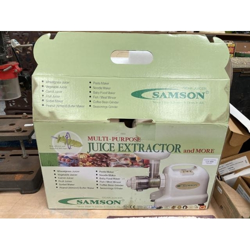 480 - Boxed Samson multi-purpose juice extractor and more....