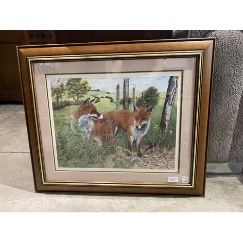 83 - Oak framed Limited Edition pencil signed print by C Whitfield ‘87 (264/750) 68 x 57cm