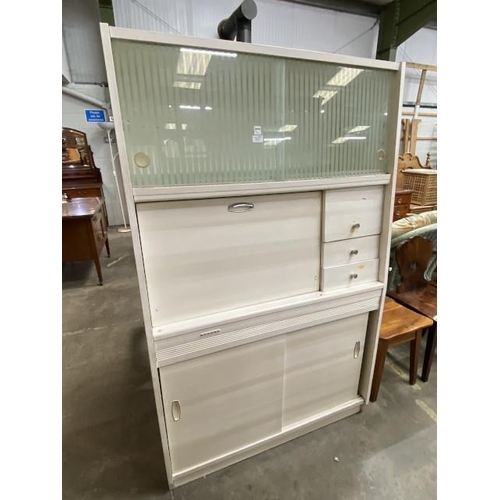 94 - Hygena mid century kitchen larder unit 170H 106W 42D