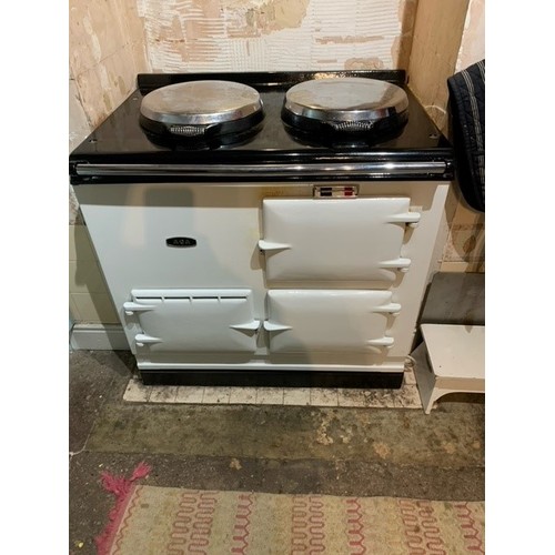 8 - Cream electric 2 oven 'AGA', professionally dismantled by Yorkshire Home Heating Ltd on 20/03/24. In... 