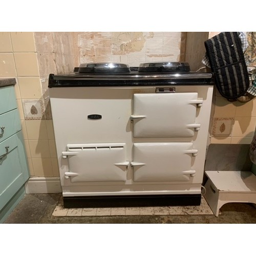 8 - Cream electric 2 oven 'AGA', professionally dismantled by Yorkshire Home Heating Ltd on 20/03/24. In... 